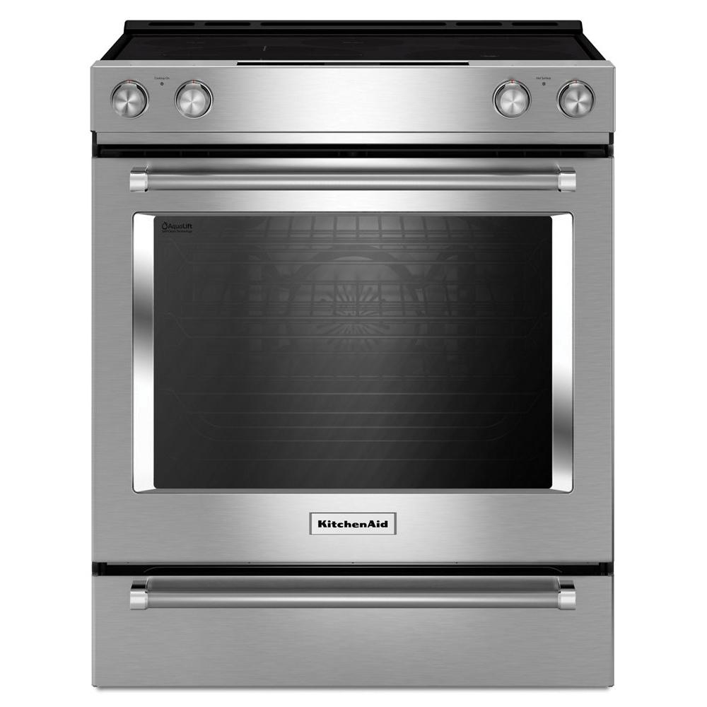 KitchenAid® KSEG700ESS 6.4 cu. ft 240V 5-Element Slide-In Electric Range, Stainless Steel thumbnail 2