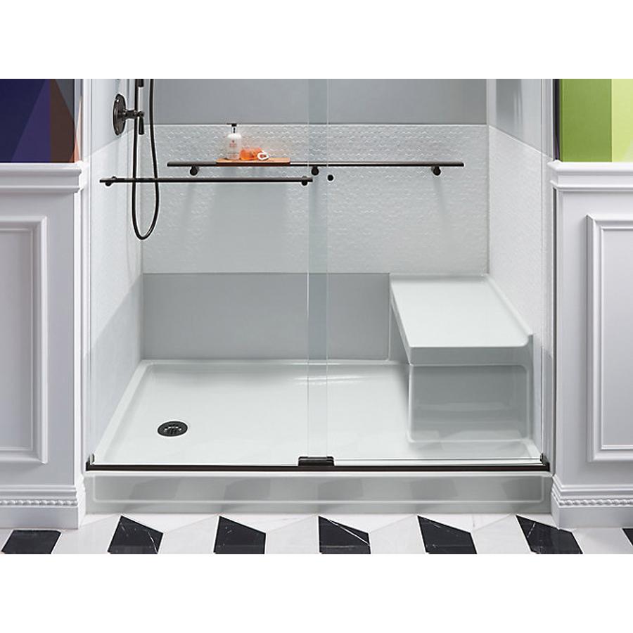Kohler® K-1979-96 Shower Base, Tresham Collection, Biscuit, Left Drain Location, 60 in L, 36 in W, 21.13 in D thumbnail 2