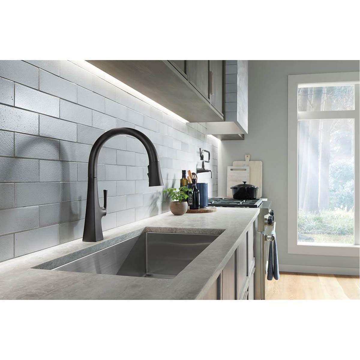 Kohler® Graze® K-22062-BL Kitchen Faucet, Deck, Pull-Down, Matte Black thumbnail 3