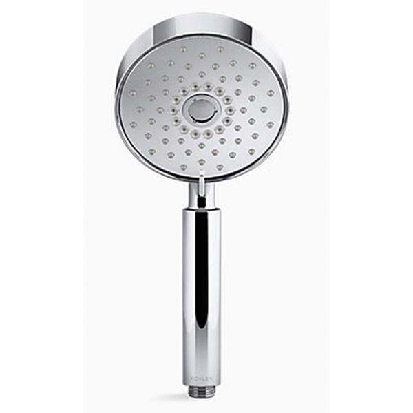 Kohler® Purist® 22166-BN Handshower, 5 in Spray Face, Full Coverage, Pulsating Massage, Silk Spray, 2.5 gpm, Threaded