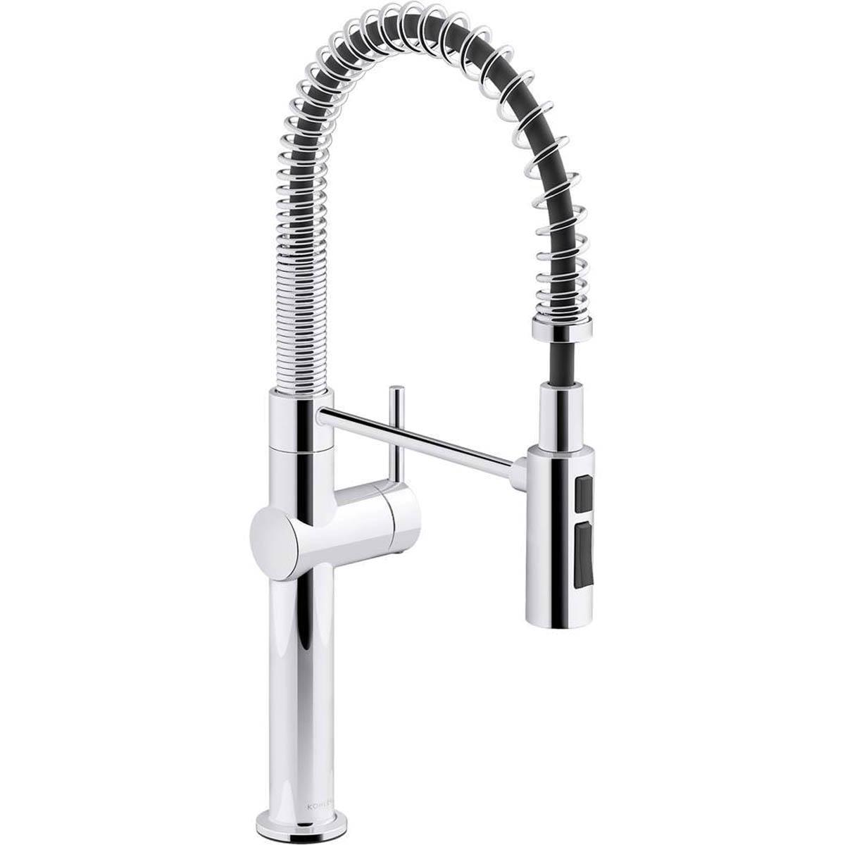 Kohler® Crue™ K-22973-CP Kitchen Faucet, Deck, Pull-Down, Polished Chrome