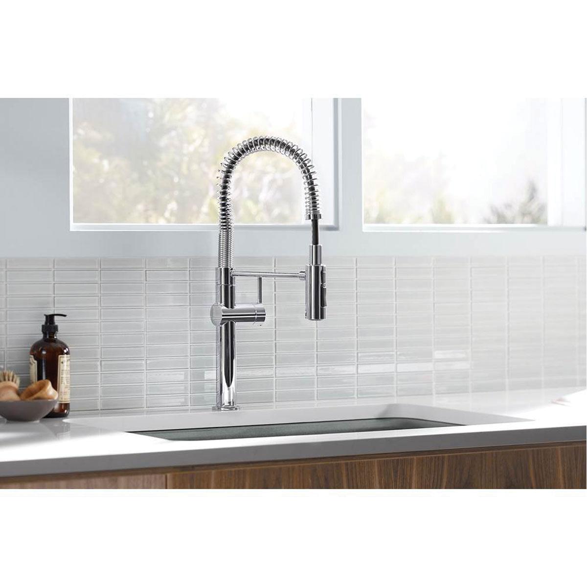 Kohler® Crue™ K-22973-CP Kitchen Faucet, Deck, Pull-Down, Polished Chrome thumbnail 4