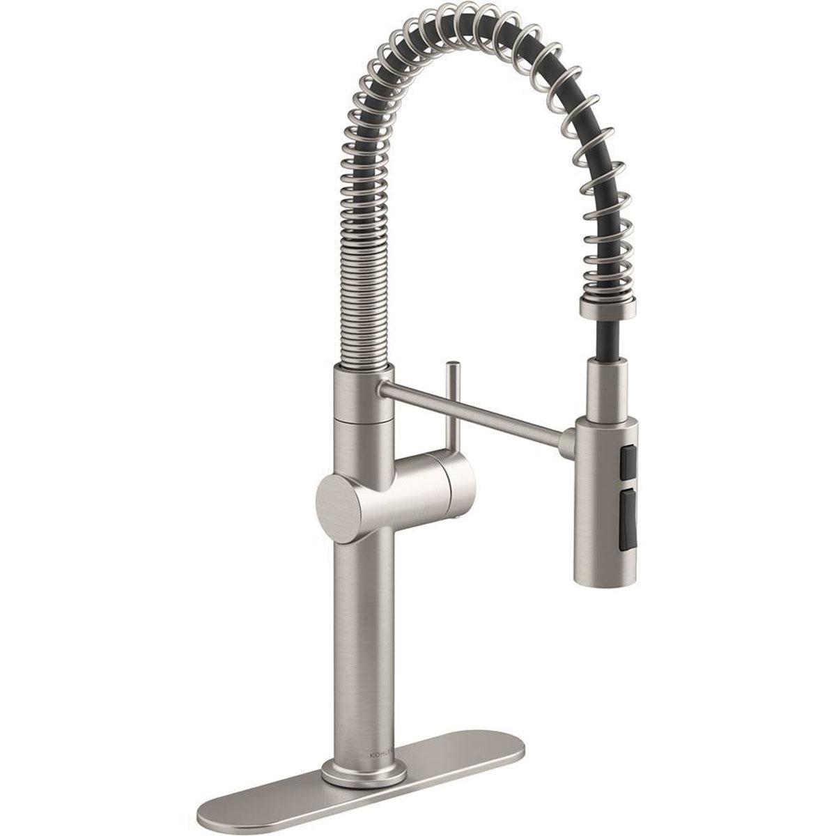 Kohler® Crue™ K-22973-VS Kitchen Faucet, Deck, Pull-Down, Vibrant® Stainless thumbnail 4