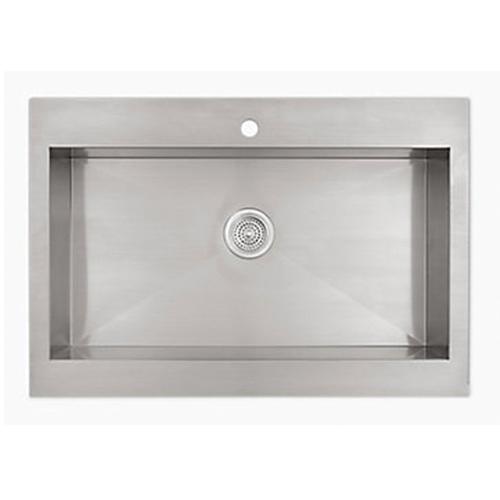 Kohler® Vault™ K-3942-1-NA Farmhouse Kitchen Sink, Rectangular, 1 -Hole, Stainless Steel