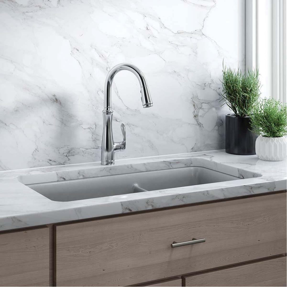 Kohler Bellera™ K-560-CP 1-Handle Kitchen Pull-Down Faucet, 2.2 gpm, Polished Chrome