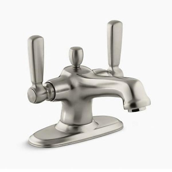 Kohler Bancroft® K-10579-4-BN Single Hole 2-Handle Lever Monoblock Bathroom Faucet, 1.5 gpm, Vibrant Brushed Nickel
