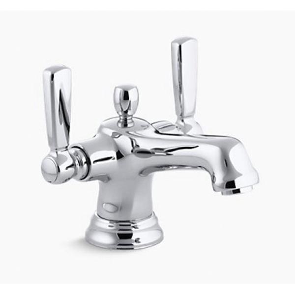 Kohler Bancroft® K-10579-4-CP Single Hole 2-Handle Lever Monoblock Bathroom Faucet, 1.5 gpm, Polished Chrome