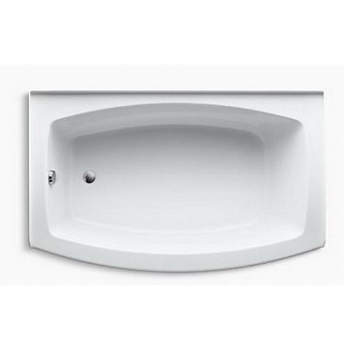 Kohler® Expanse® K-1100-LA-0 Bathtub With Integral Flange, Soaking Bath Therapy, Rectangular, 60 in L, 32 in W, White