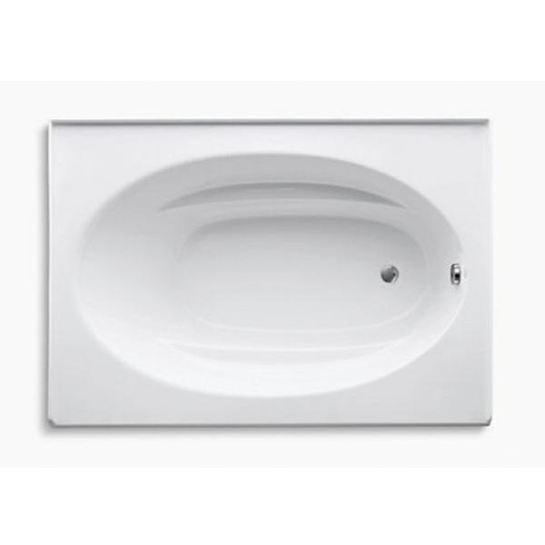 Kohler® Windward® K-1113-R-0 Bathtub With Integral Flange, Soaking Bath Therapy, Rectangular, 60 in L, 42 in W, White