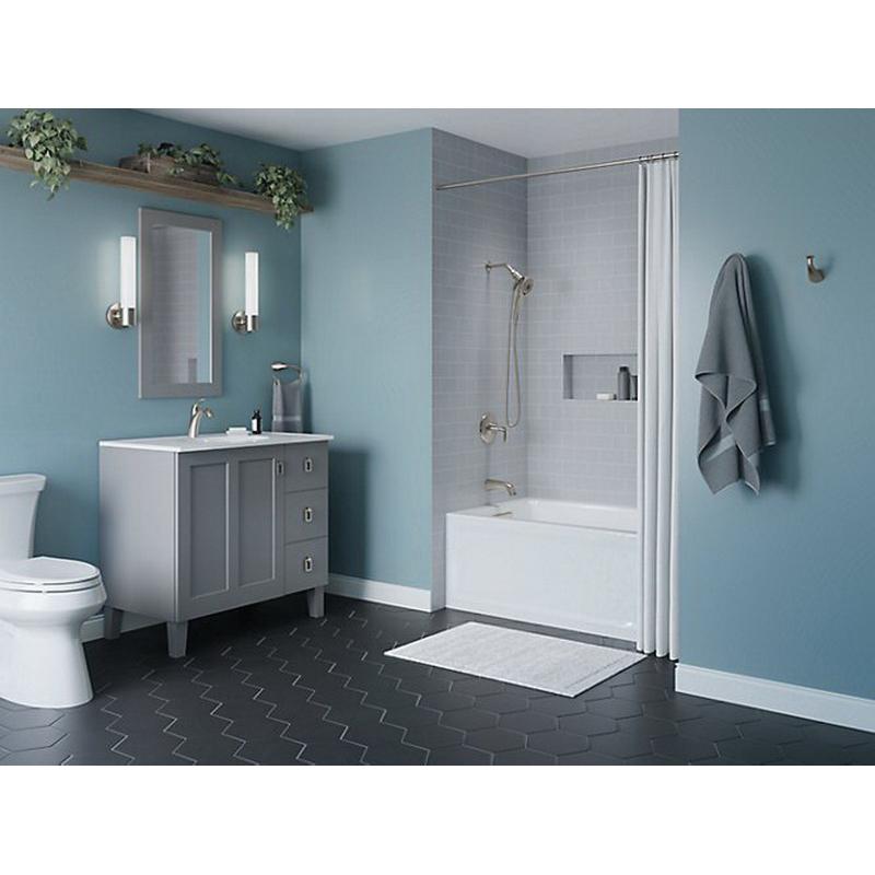 Kohler® Archer® K-1123-LA-0 Bathtub With Integral Apron, Soaking Bath Therapy, Rectangular, 60 in L, 32 in W, White thumbnail 3