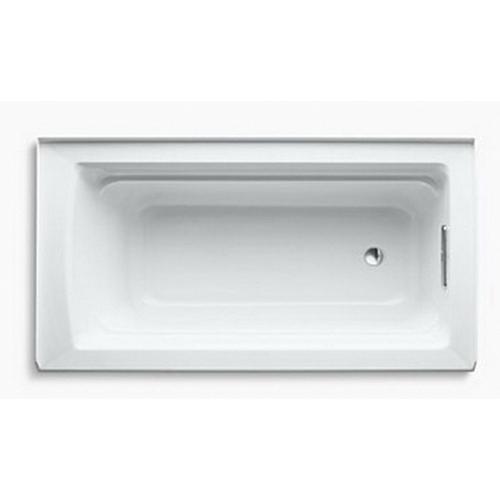 Kohler® Archer® K-1123-RA-0 Bathtub With Integral Apron, Soaking Bath Therapy, Rectangular, 60 in L, 32 in W, White