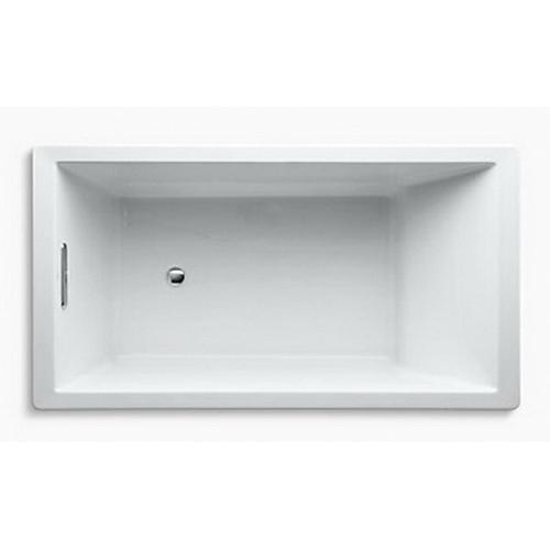 Kohler® Underscore® K-1136-0 Bathtub, Soaking Bath Therapy, Rectangular, 66 in L, 36 in W, Reversible Drain Location