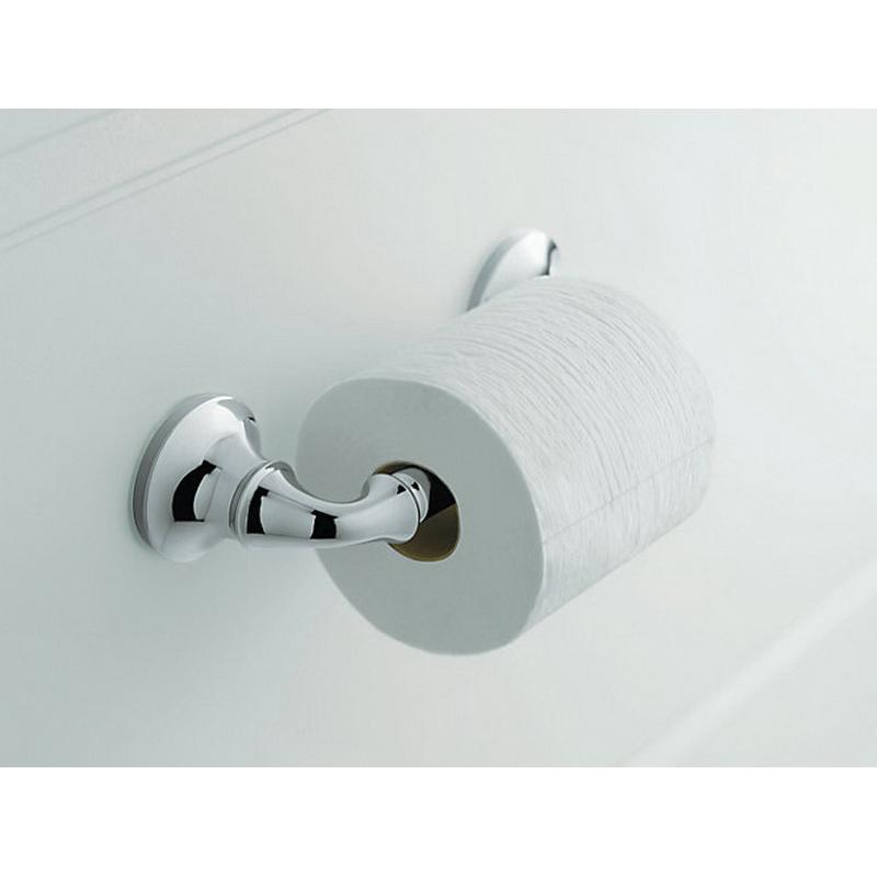Kohler® Forte® K-11374-CP Toilet Paper Holder, 9-5/8 in W, 2-1/2 in H, 3-3/8 in D, Metal, Wall Mounting