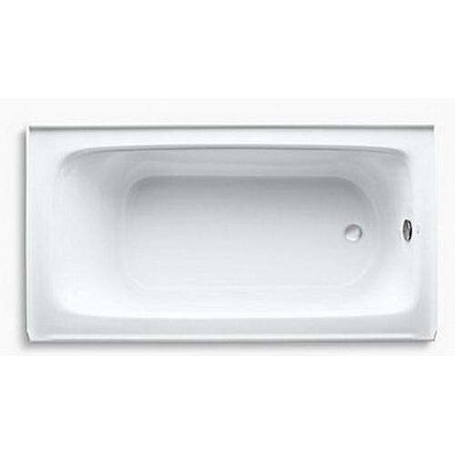 Kohler® Bancroft® K-1150-RA-0 Bathtub With Integral Apron, Soaking Bath Therapy, Rectangular, 60 in L, 32 in W, White