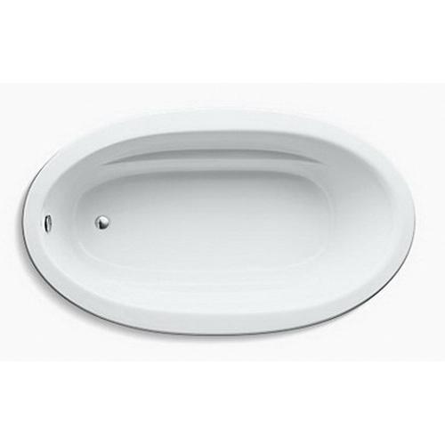 Kohler® Sunward® K-1165-0 Bathtub, Soaking Bath Therapy, Oval, 72 in L, 42 in W, End Drain Location, White