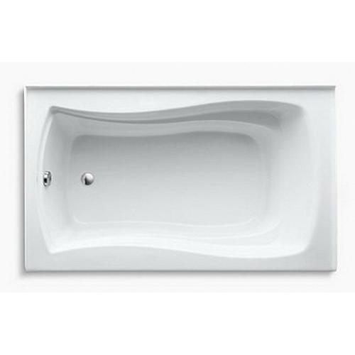 Kohler® Mariposa® K-1242-LA-0 Bathtub With Integral Apron, Soaking Bath Therapy, Rectangular, 60 in L, 36 in W, White