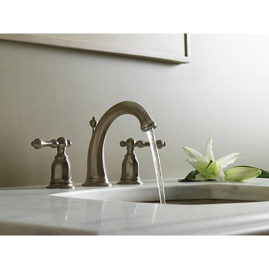 Kohler® Kelston® K-13491-4-BN Bathroom Faucet, 2-Handle, Deck, Widespread, Pop-Up, Vibrant® Brushed Nickel thumbnail 2