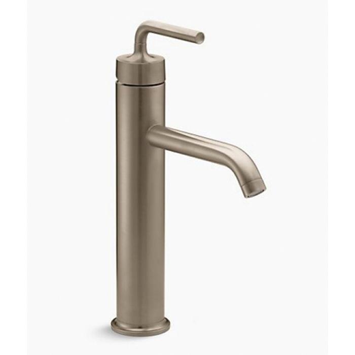 Kohler® Purist® Tall K-14404-4A-BV Bathroom Faucet, 1-Handle, Deck, Single-Handle, Vibrant® Brushed Bronze