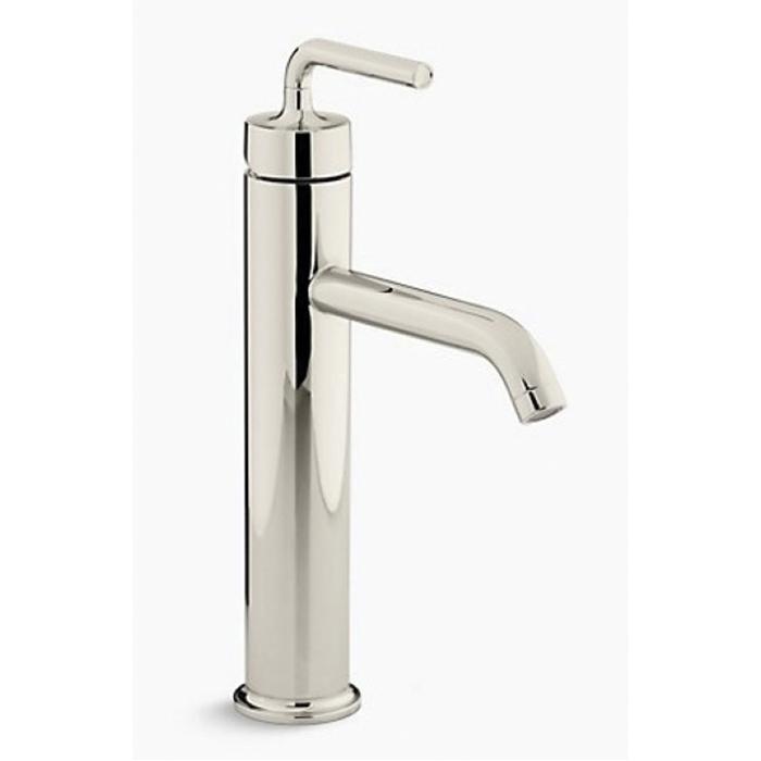 Kohler® Purist® Tall K-14404-4A-SN Bathroom Faucet, 1-Handle, Deck, Single-Handle, Vibrant® Polished Nickel