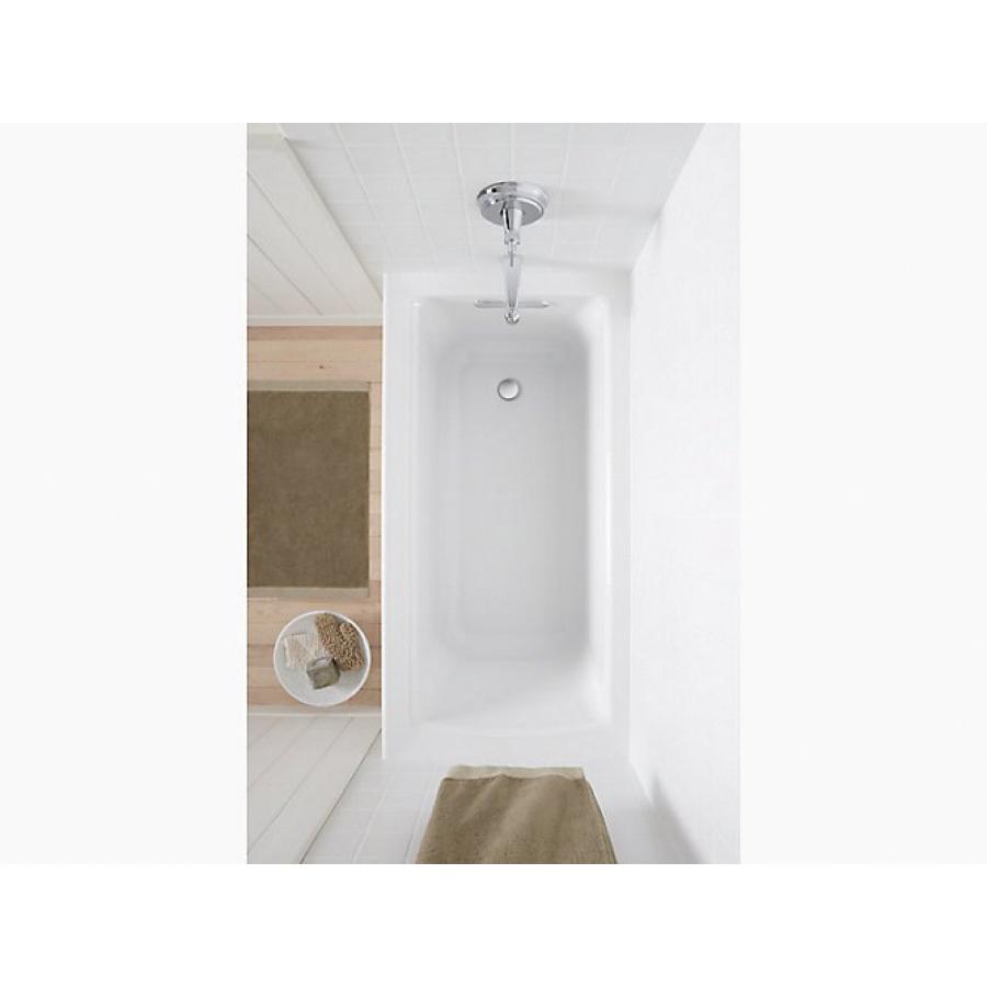 Kohler® Archer® K-1946-LA-0 Bathtub With Integral Apron and Integral Flange, Soaking Bath Therapy, Rectangular, 60 in L thumbnail 4