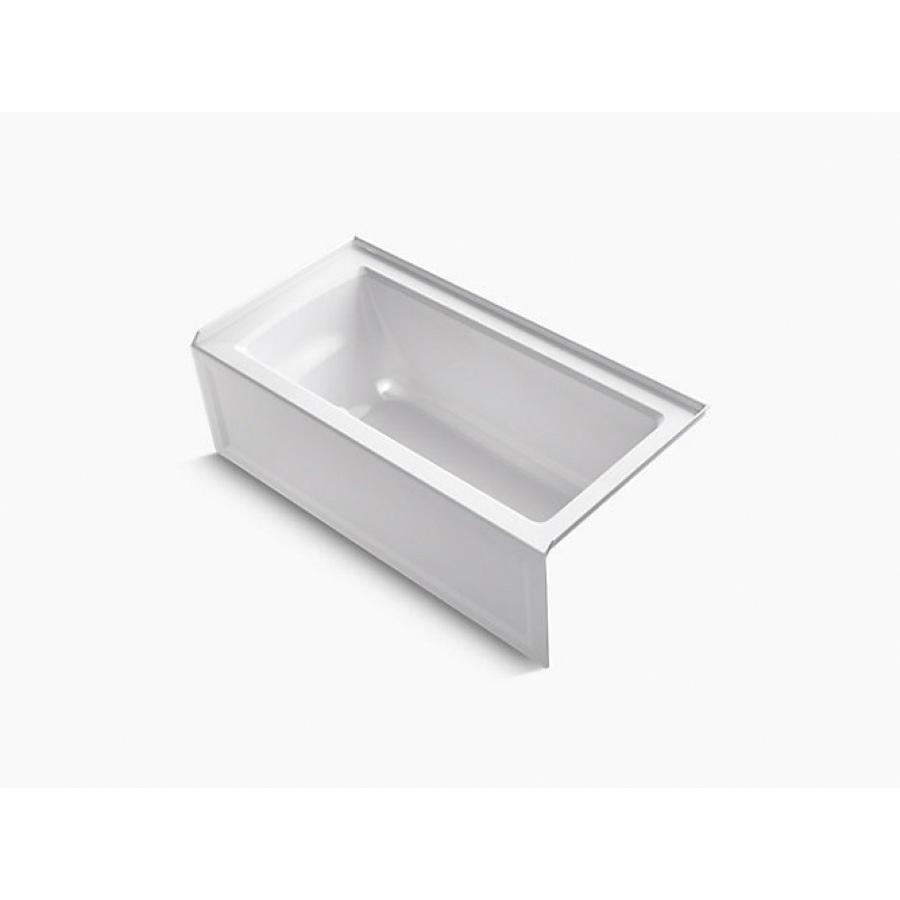 Kohler® Archer® K-1946-RA-0 Bathtub With Integral Apron and Integral Flange, Soaking Bath Therapy, Rectangular, 60 in L thumbnail 2