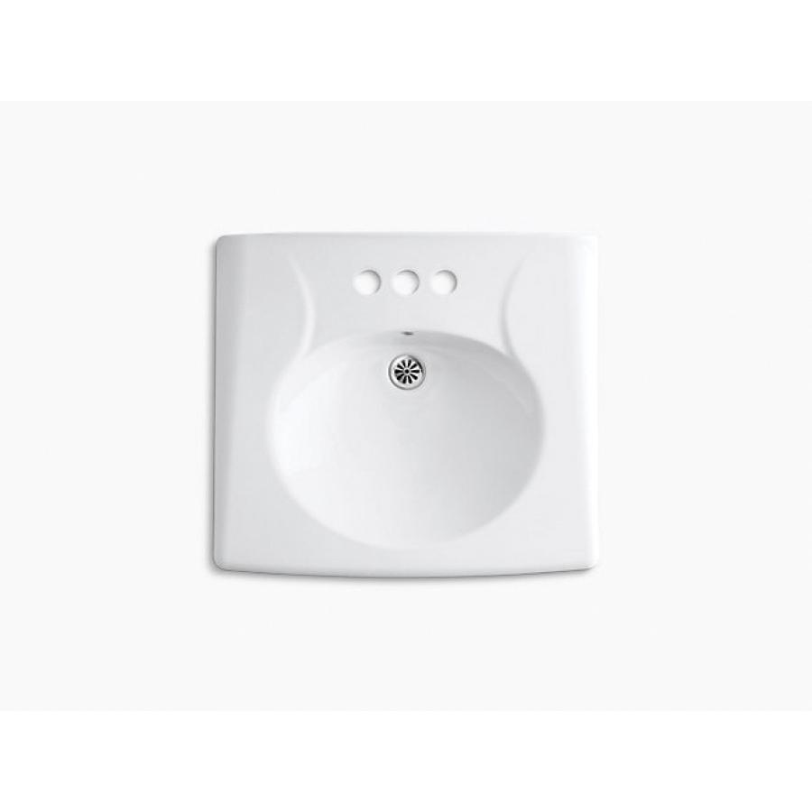 Kohler® Brenham™ K-1997-4-0 Bathroom Sink, Rectangular, 3-Hole, Vitreous China, White