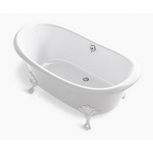 Kohler® Artifacts® K-21000-W-0 Bathtub With White Exterior, Soaking Bath Therapy, Oval, 66-1/8 in L, 32-1/2 in W, White thumbnail 3