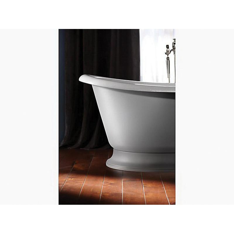 Kohler® Artifacts® K-21000-W-0 Bathtub With White Exterior, Soaking Bath Therapy, Oval, 66-1/8 in L, 32-1/2 in W, White