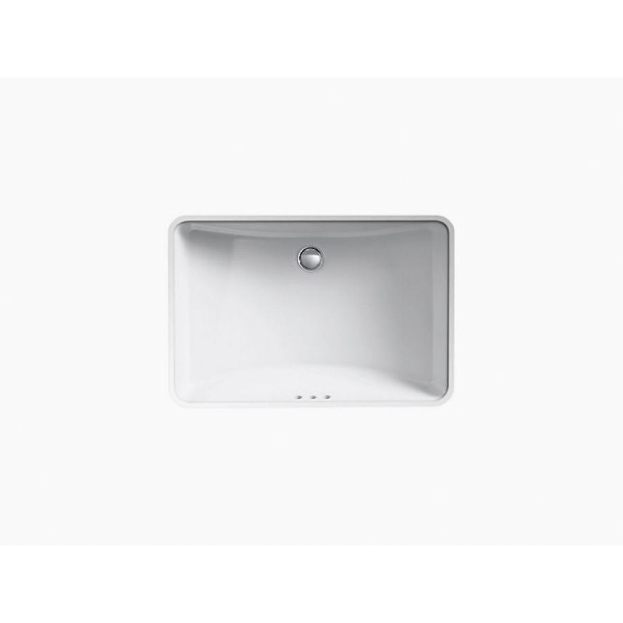 Kohler® Ladena® K-2215-0 Bathroom Sink, Rectangular, Vitreous China, White