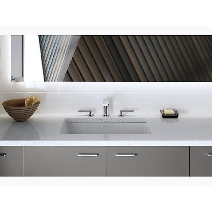 Kohler® Ladena® K-2215-0 Bathroom Sink, Rectangular, Vitreous China, White thumbnail 3