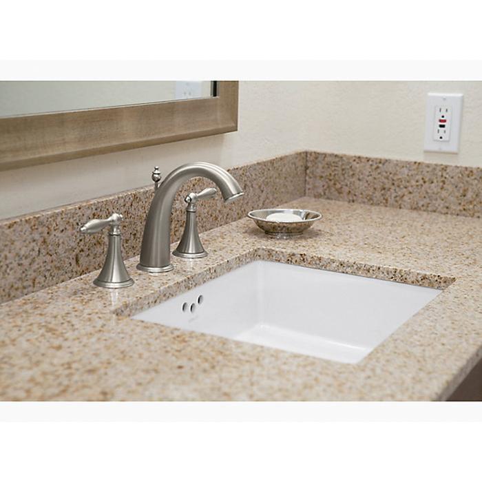 Kohler® Kathryn® K-2297-0 Bathroom Sink, Rectangular, Vitreous China, White thumbnail 2