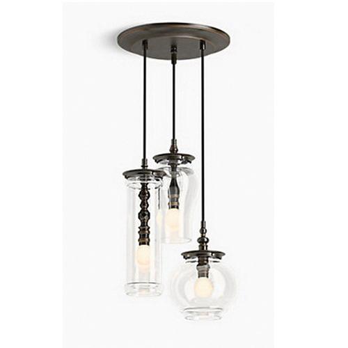 Kohler® Damask™ K-23341-PE03-BZL Pendant Light, 180 W Fixture, 120 V, Fluorescent Bulb, 3 -Bulb, 1350 Lumens thumbnail 2