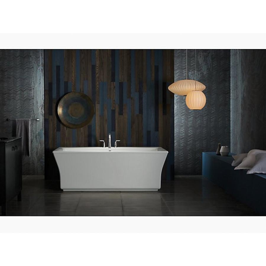 Kohler® Stargaze® K-24011-0 Bathtub With Fluted Shroud, Soaking Bath Therapy, Rectangular, 60-3/16 in L, 34-1/4 in W thumbnail 4