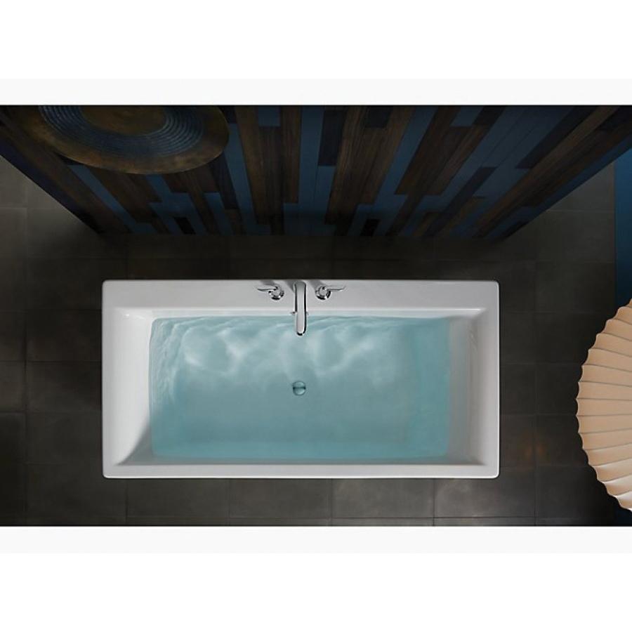Kohler® Stargaze® K-24011-0 Bathtub With Fluted Shroud, Soaking Bath Therapy, Rectangular, 60-3/16 in L, 34-1/4 in W thumbnail 2