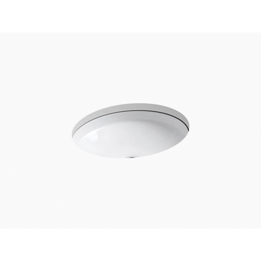Kohler® Canvas® K-2874-0 Bathroom Sink, Round, Iron, White, Enamel thumbnail 2