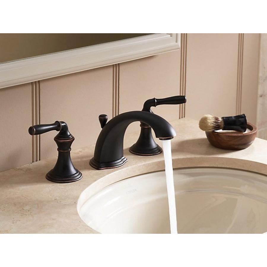 Kohler® Devonshire® K-394-4-2BZ Bathroom Faucet, 2-Handle, Deck, Widespread, Pop-Up, Oil-Rubbed Bronze