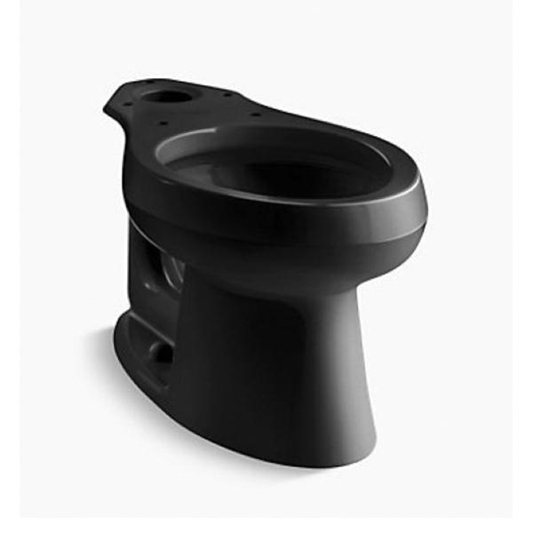 Kohler K-4198 Wellworth® 12 inch Rough-In Vitreous China Elongated Front Toilet Bowl, Black