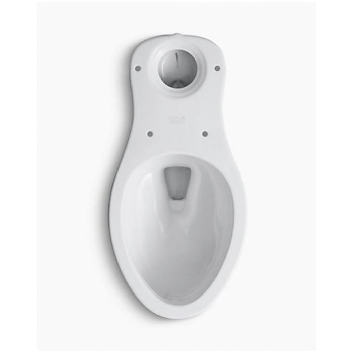 Kohler® Archer® Comfort Height® K-4356-0 Chair Height Toilet Bowl, Elongated, 1.28 gpf Flush Rate, 12 in Rough-In, White thumbnail 2