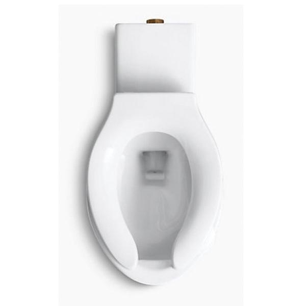 Kohler® Anglesey™ K-4396-0 Rear Spud Flushometer Toilet Bowl, Elongated, 1.6 gpf Flush Rate, 4-1/2 in Rough-In, White