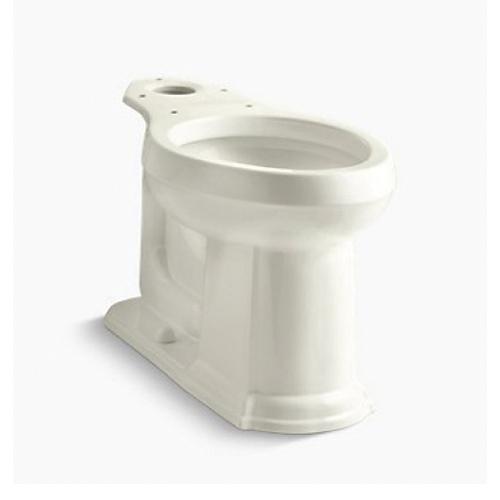 Kohler K-4397 Devonshire® Comfort Height 12 inch Rough-In ADA Vitreous China Elongated Front Toilet Bowl, Biscuit