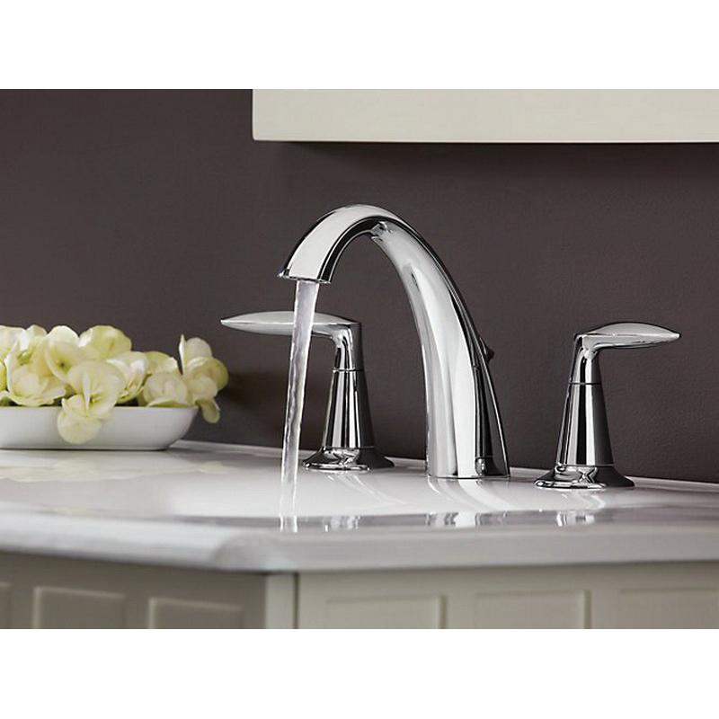 Kohler® Alteo® K-45102-4-BN Bathroom Faucet, 2-Handle, Deck, Widespread, Pop-Up, Vibrant® Brushed Nickel thumbnail 2