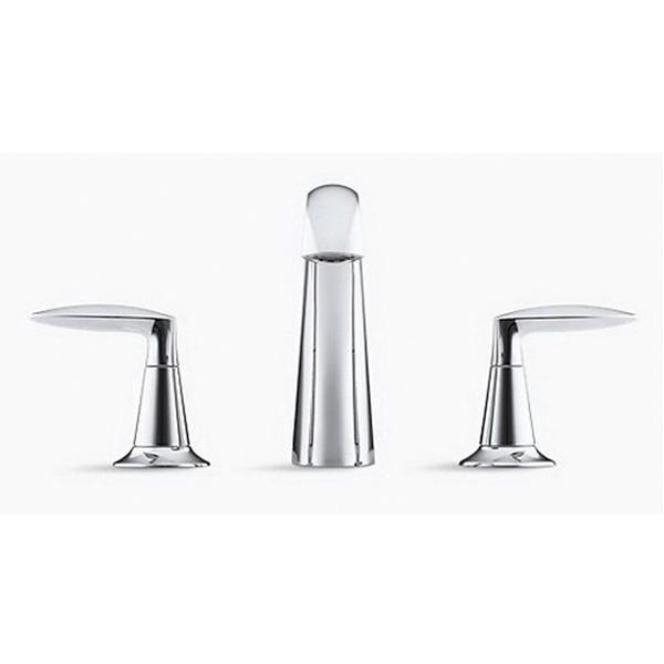 Kohler® Alteo® K-45102-4-BN Bathroom Faucet, 2-Handle, Deck, Widespread, Pop-Up, Vibrant® Brushed Nickel thumbnail 4