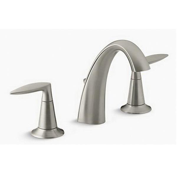 Kohler® Alteo® K-45102-4-BN Bathroom Faucet, 2-Handle, Deck, Widespread, Pop-Up, Vibrant® Brushed Nickel