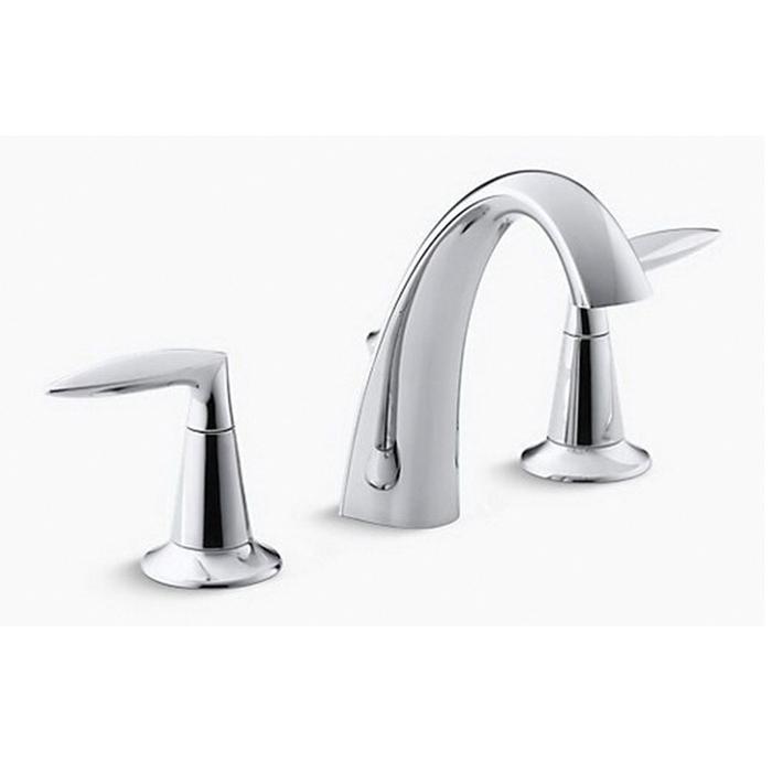 Kohler® Alteo® K-45102-4-CP Bathroom Faucet, 2-Handle, Deck, Widespread, Pop-Up, Polished Chrome thumbnail 2