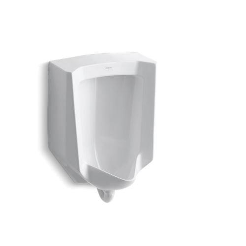 Kohler Bardon&trade; K-4904-ER Rear Spud Vitreous China High Efficiency Wall Mount Washout Urinal, 18 inch x 14-1/8 inch, 0.125 to 1 gpf, White