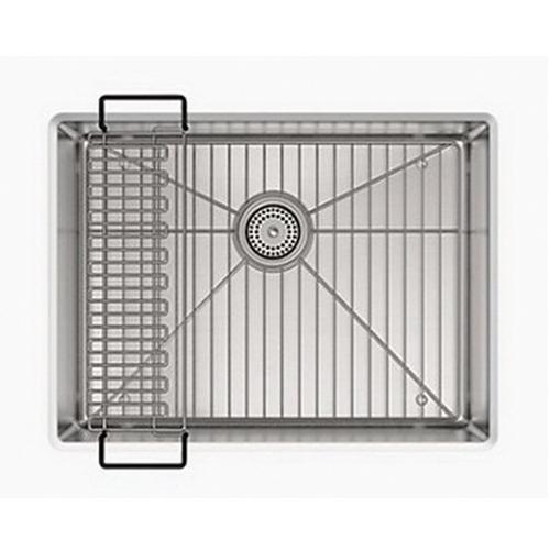 Kohler® Strive® K-5286-NA Kitchen Sink With Rack, Rectangular, Stainless Steel
