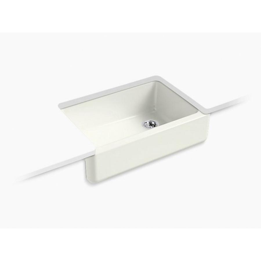 Kohler® Whitehaven® K-5827-NY Farmhouse Kitchen Sink With Tall Apron, Rectangular, Cast Iron, Dune thumbnail 2