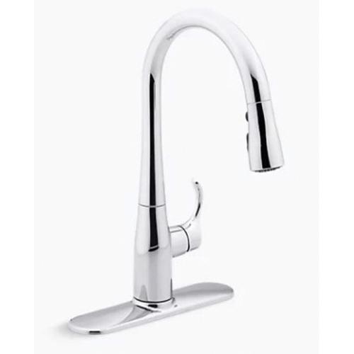 Kohler® Simplice® K-597-CP Kitchen Faucet, Deck, Pull-Down, Polished Chrome