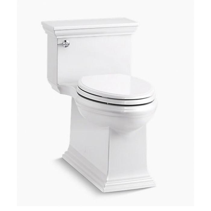 Kohler® Memoirs® Stately Comfort Height® K-6428-0 Chair-Height Toilet, Elongated Bowl, 1.28 gpf Flush Rate, White thumbnail 2