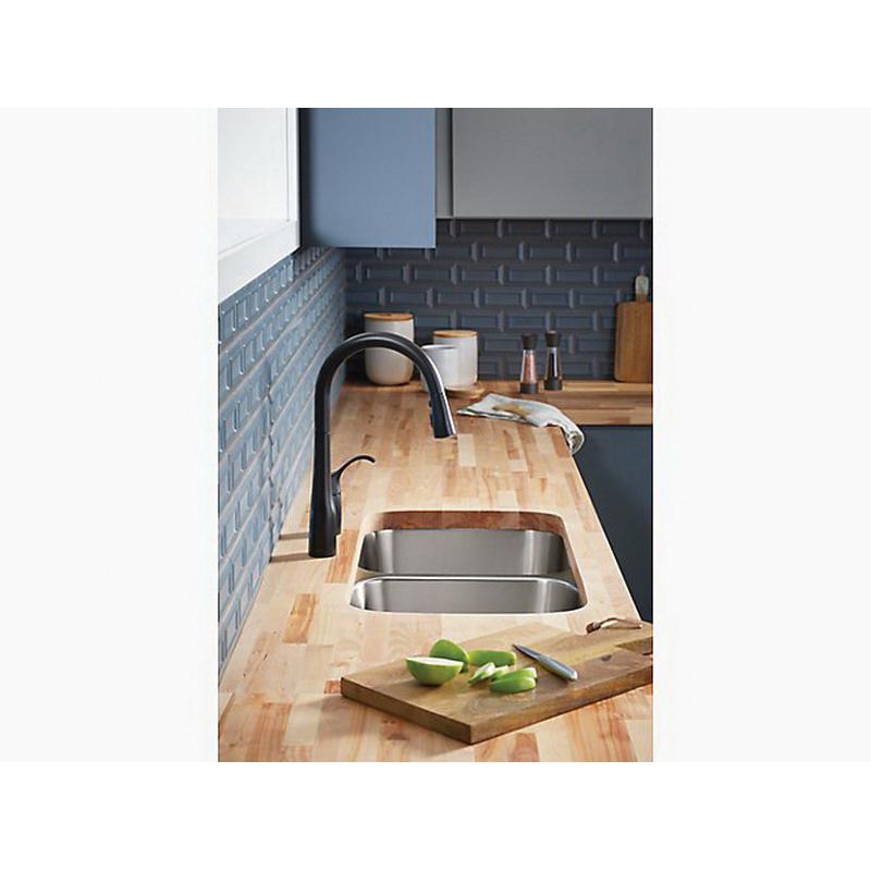 Kohler® Simplice® K-647-BL Kitchen Faucet, Deck, Pull-Down, Matte Black
